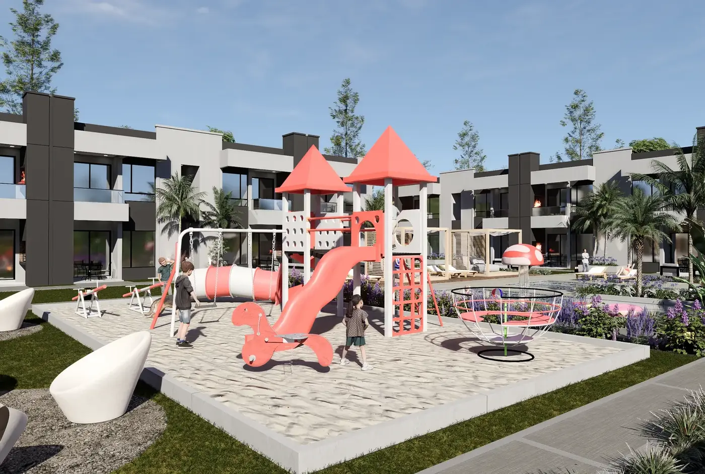Plaza de juegos en Bella Terme — departamentos a estrenar en venta en Termas de Chajarí