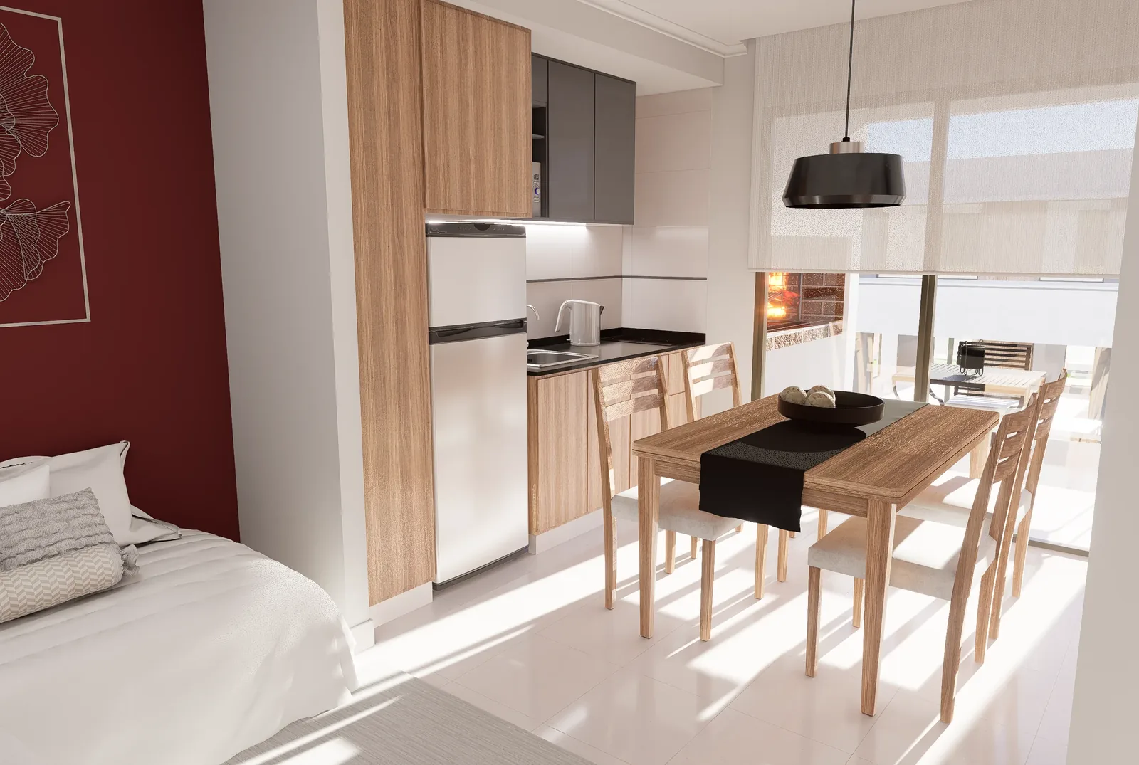Cocina equipada en departamentos en venta de Bella Terme, Termas Chajarí — financiación propia