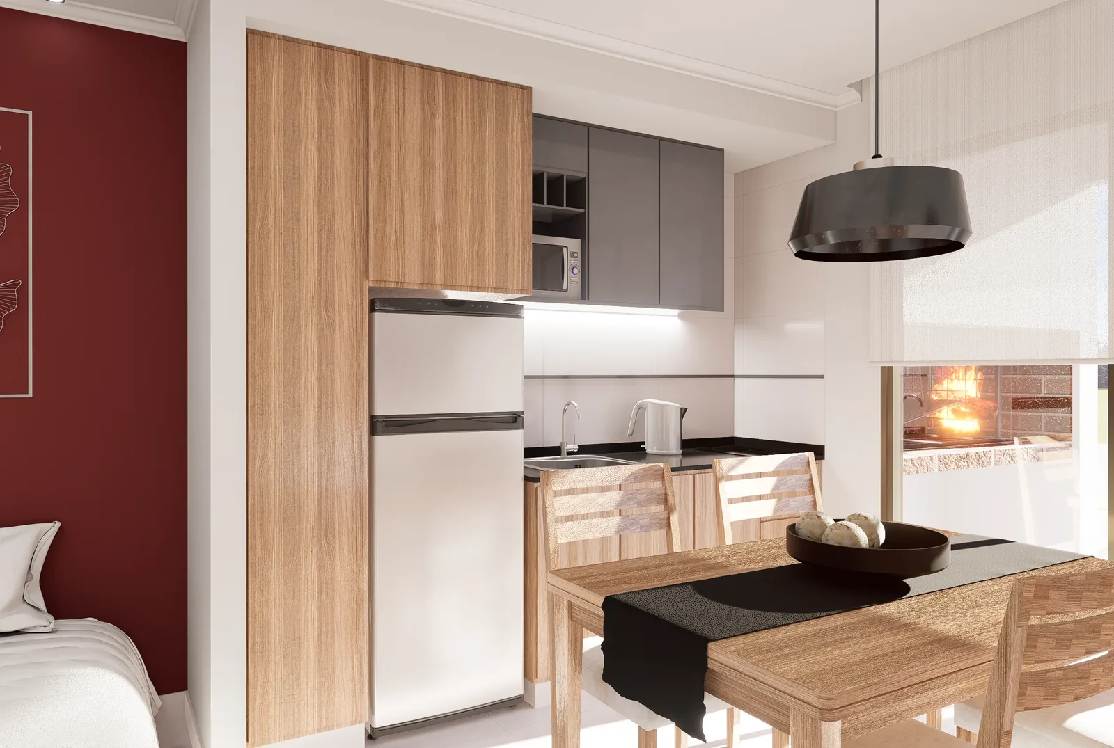 Bella Terme — cocina amoblada en departamento en venta Termas Chajarí, financiación propia