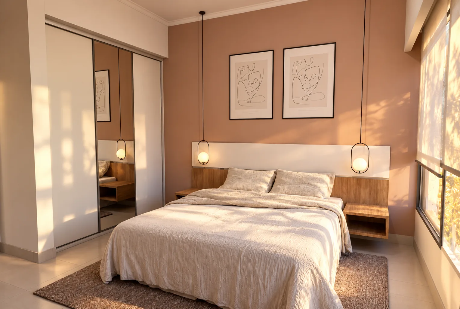 Dormitorio principal de la Casa Medio