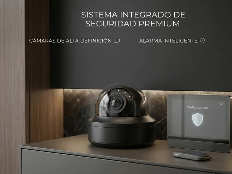 Sistema de cámaras y alarma instalado de fábrica — proyecto PRAGA